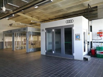 Pré estação de pintura + cabina de pulverização para a loja Audi